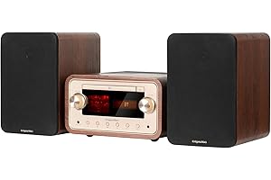 Krüger&Matz Stereoanlagen mit Röhrenvorverstärker, (CD, USB, Bluetooth + NFC, DAB+ Digitalradio, FM) KM1961, braun