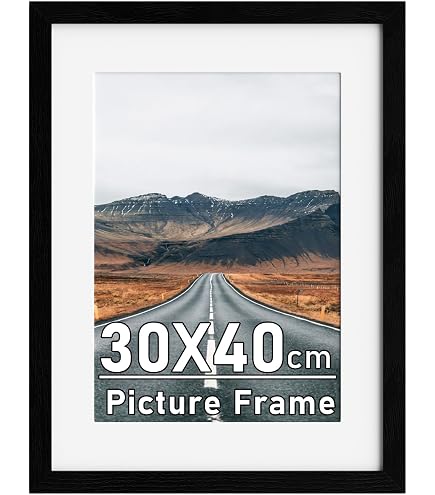 Lot De 4 Cadres Photo En Bois De 30 X 30 Cm Avec Passe-partout Ou Lot De 4 Cadres Photo En Bois De 30 X 30 Cm Avec Passe-partout Ou