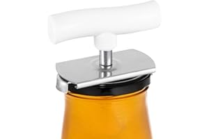 WUISOLQP Jar Opener Adjustable Can Jar Bottle Opener Easy Grip Effortless Bottle Opener Stainless Steel Lids Off Jar Opener for Arthritis Hands Rotation Anti-Slip Bottle Cap Remover Tool for Most Cans