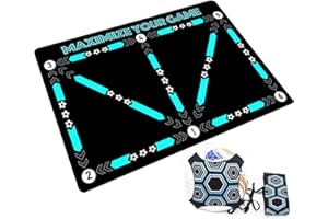 XdealCozyxc 60x90cm Football Training Skills Mat, Ball Mastery Mat Football