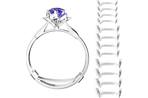 ELETIUO Gefüllte Metall-Ringgrößenanpasser für lose Ringe, 12er Set in 3 Größen für unterschiedliche Bandbreiten, unsichtbare Ringgrößen-Anpasser