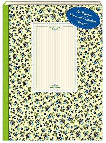 Preisvergleich Produktbild NoteBook - Wachstuch Blaue Blümchen
