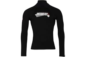 Two Bare Feet Adults Thermal Fleece Lined Rash Guard Vest - Long Sleeve UV Protection Surf Base Layer, Wetsuit Swimming Top for Surfing, Snorkelling & Watersports