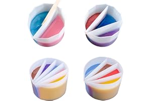 Ksvaye 4 pezzi Tazze Divise Riutilizzabile Tazza Divisa per Versare la Vernice 2/3/4/5 di Multicanale Tazza di Versamento Divisa Vernice in Silicone per Realizzazione Fai-da-Te