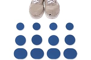 AFCJLTO 12x toppa per riparazione buchi scarpe, Riparazione del Tallone, Toppe Per Riparazione Scarpe, patch adesivi per punta e tallone, adatti a scarpe da ginnastica, riparare facilmente buchi, blu