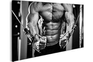 islandburner Bild auf Leinwand Bodybuilder In Fitness Studio Pumpen Bilder Wandbilder Poster