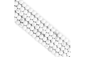 OUUBUUY Beads for Jewelry Making,8mm Round Crystal Beads,45pcs Howlite Crystal Beads for Jewellery Making,Gemstone Beads,Stone Beads,Jewellery Making Beads