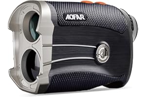 AOFAR GX-2S Rangefinder for Golf & Hunting with Slope and Angle Switch, Flag-Lock with Vibration, Horizontal Distance, 600/1000 Yards Distance Measuring Range, 6X Waterproof, Free Battery