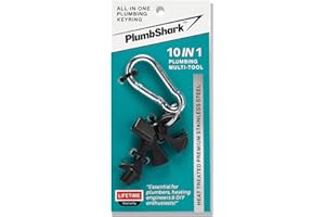 PLUMBSHARK - X10 in 1 Plumbing Tools Includes: Radiator Bleed Key, Gas Meter Box Key, Plumbers Spanner & More. A Must Have in Your Plumbing Tools and Equipment. Designed & Patented by Heatlab UK.