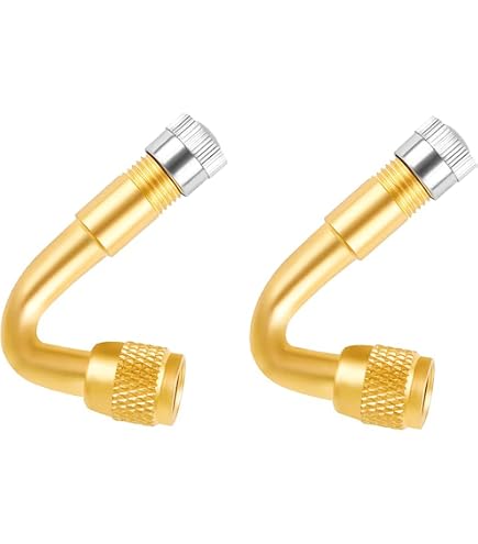 Fukaisu 2pz Prolunghe Valvola, Adattatore Pneumatico in Ottone da 50mm Pesante con Foro Dritto Kit Estensione Gonfiaggio Universale per Auto Camion Moto Bici Tosaerba Scooter