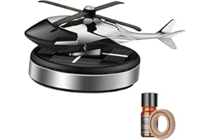 Yumna Hubschrauber Auto Lufterfrischer Ornamente | Auto Lufterfrischer Solar Diffuser Solar Energy Rotierende Autodüfte,Flugzeug-Geruchsbeseitiger Für Autos, LKWs, Boote, Innenräume