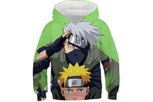 CAOGSH Japon Anime À Capuche Narutos 3D Bande Dessinée À Capuche Sweat Enfants Fille Hoodies Pull Bébé Fille Tops Garçon Vêtements pour Automne Hiver