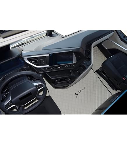 Tapis de sol en cuir IVECO Stralis S-Way 2019- automat rouge - Torin