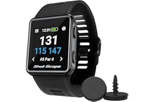 Orologio GPS Shot Scope V3 - F/M/B + Distanze di pericolo - Tracciamento automatico dei colpi - Oltre 100 statistiche - Oltre 36.000 percorsi precaricati - Nessun abbonamento