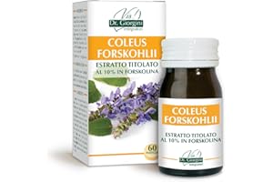 Dr Giorgini Integratore Alimentare, Monocomponenti Erbe Coleus Forskohlii Estratto Titolato al 10% in Forskolina Pastiglie - 30 g