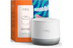‎MFA mfa Ultraschallreinigungsgerät für Zahnprothesen, Zahnspangen, Zahnschienen, Retainer, Aligner, Zahnersatz & Aufbissschienen | Ultraschallreiniger für zahnärztliche Geräte | Ultrasonic Dental Cleaner