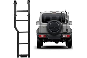 OLOTU Auto Hecktür Leiter Klettern für Suzuki Jimny JB64 JB74 2019 2020 2021 Aluminiumlegierung Trittleiter Outdoor Zubehör Rear Tail Door Ladder