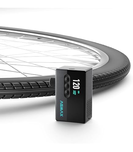 GPUTEK Mini pompe électrique 150 PSI avec manomètre numérique, pompe rechargeable pour vélo VTT, moto
