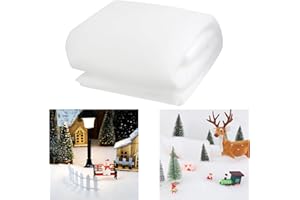 ETONSUNNY Nieve Artificial，240 * 80cm Nieve Artificial Decoración,Esponjosa, Suave y Blanca Decoracion Navidad,Copos de Nieve Decoracion Arbol，Decoración Nieve Artificial Salón (Sin Luces)
