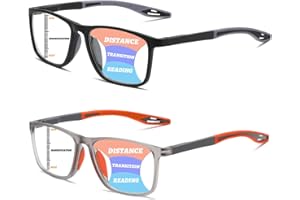 Hubeye Occhiali da lettura sportivo da uomo e donna Lettori ultraleggero TR90 Confortevole Flessibile Occhiali anti luce blu (Nero+Arancione, 2.50)