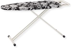 SensaHome Strykbord - Hopfällbart Strykbord med Strykjärnshållare - 120x38 cm - Blommönster