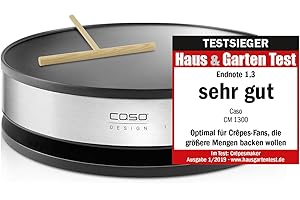 Caso 2930 cm 1300 Design crepes Maker con ampia superficie di cottura, diametro 33 cm, 1300 W