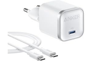Anker Chargeur USB C 45W Rapide (Nano), Compact et élégant, pour iPhone 17/Pro/Pro Max/iPhone 16, MacBook, Pixel 9, iPad, Samsung Galaxy S25 Ultra/S24 Series, et Autres (1.8m câble Inclus)