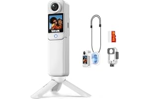 SJCAM C300 Creadores Vlogging,Cámara de Acción 4K,hasta 7 Horas de Uso,Estabilización de 6 Ejes,Doble Pantalla Táctil,Cámara de Video con Campo de Visión Amplio de 154°,30M Impermeable,64G,Blanco