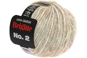 ‎LANA GROSSA LANA GROSSA Brigitte Nr.2 | Edle Netzgarnstruktur aus Alpaka und Baumwolle | Handstrickgarn aus 47% Alpaka, 45% Baumwolle & 8% Schurwolle | 50g Wolle zum Stricken & Häkeln | 140m Garn FB 15