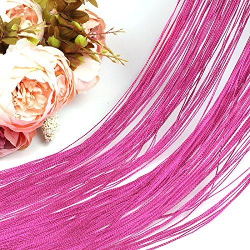 sourcingmap® 1*2M Fadenvorhang Fadengardine für Tür Fliegenschutz Fenstergardine Fuchsia - 4