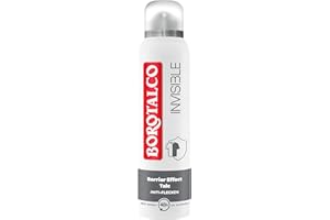‎BOROTALCO Borotalco Invisible - Bodyspray - 48 Stunden Schutz gegen schlechte Gerüche und Schweißflecken dank der Barrier-Effect-Talc-Formel - 0% Alkohol - Deodorant - Deo Herren & Deo Damen