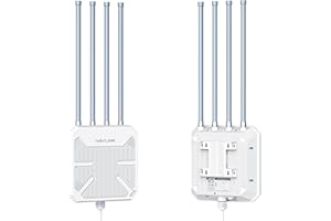 WAVLINK WiFi6 Outdoor Access Point, Long Range Outdoor WiFi, Dual Band 2.4G+5G AX3000 Mesh Extender with PoE/4x8dBi High-gain Antennas/IP67 Weather Protection Housing/Signal Booster Amplifier