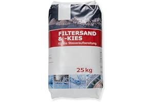 WOLFF & MÜLLER Filtersand, 0.4-0.8mm, 25kg Sack für Pool Sandfilteranlagen | feuergetrockneter Quarzsand für Poolfilter |