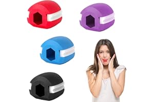 Bebochoi Mâchoire Exercice Balle, Jaw Exerciser, Jawliner, Exerciseur Facial, Exerciseur de Cou, Équipement Fitness Double Menton, pour Renforcer et Resserrer la Mâchoire et le Cou, 4 Pièces, 40 lbs