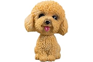 Dirfuny Nodding Dog Doll Ornament - Cute Bobble Head Puppy for Car Dashboard, Home, and Desk Decoration