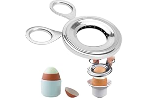 FUOXUL 1PCS Silver Stainless Steel Egg Cutter, Egg Topper for Boiled Eggs, Boiled Egg Cutter Perfect for Any Size, Kitchen Gadget Tool