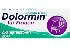 ‎DOLORMIN Dolormin® für Frauen bei Menstruationsbeschwerden mit Naproxen – bei Regelschmerzen und Krämpfen – 20 Tabletten