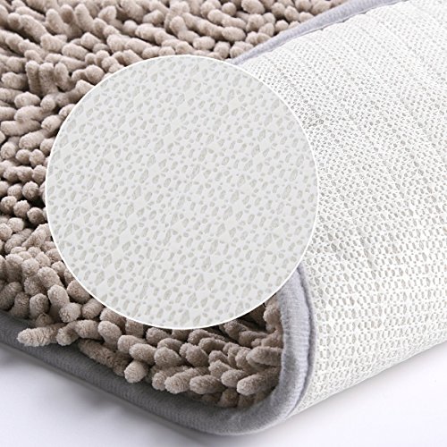 Leefrei Anti-Rutsch-Beschichtung Badematte /Badvorleger /Badteppich / Duschvorleger (50X80cm, Beige) - 4
