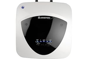 Ariston ANDRIS LUX ECO 15 L Undersink Electric Water Heater 2.5kW with A Titanium Enamelled Tank, A Class Erp Rating, Copper Heating Element, Manufactured To Be Installed In UK - 3100722, White