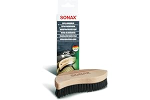 SONAX TEXTILE & LEATHER BRUSH (1 piece) - for the dry and wet cleaning of textiles and for the thorough and gentle cleaning of smooth leather surfaces | Item No. 04167410
