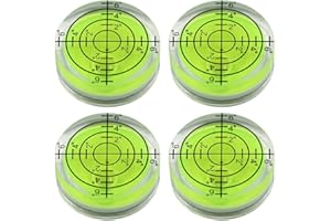 NOPKESV 4 Piezas Wasserwaage Mini,Libelle,Mini,Wohnmobil,Wohnwagen,Elektriker,Nivel de Burbuja,Nivel Burbuja Pequeño,Niveles de Burbuja (Ø 32 mm)