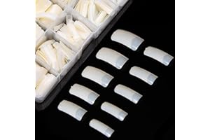 OKALABANDEE 500 Stück Classic Falsche Nägel, 10 Größen Acryl Nägel Tips Künstliche Fingernägel mit Box Fake Nail Tips für Damen