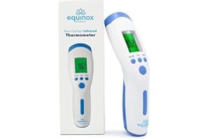 EQUINOX INTERNATIONAL Equinox Digital Forehead Thermometer - Thermometer for Adults - No Touch Thermometer (Non Contact) - Body/Surface/Room Temperature Scanner – LCD Display Ideal for Whole Family & Babies