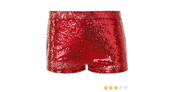 red sparkly shorts