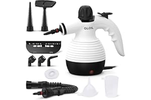 GLOIL Limpiador de vapor de mano multifunción con 10 accesorios para baño, azulejos, sofás y cortinas
