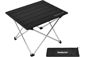 TREKOLOGY Small Folding Camp Table - Lightweight, Portable Outdoor Beach Table