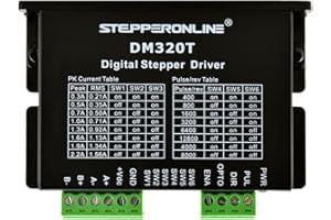 STEPPERONLINE - Driver per motore passo-passo digitale 0,3-2,2 A, 10-30 VDC, per Nema 8,11,14,16,17 Stepper CNC 3D Printer DM320T