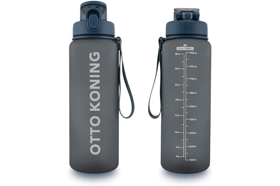 Otto Koning Botella Agua Gimnasio 1L Deportiva Sin BPA Hermética | Boc