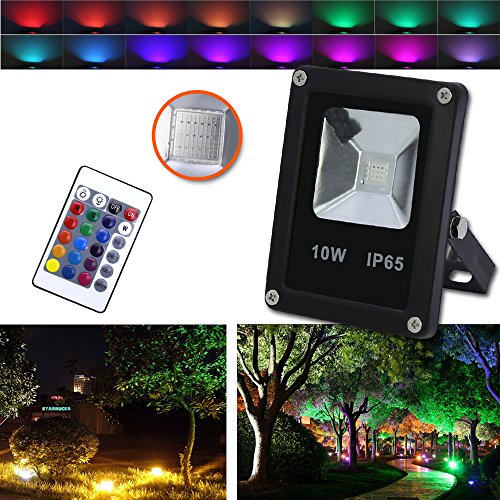 VINGO® LED 10W RGB Fluter Flutlicht Aussen Scheinwerfer Wasserdicht Strahler IP65 mit Fembedienung
