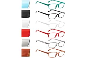 ZOECENT 6 Pack Lesebrille Herren Damen Blaulichtfilter Brille Federscharnier Computer Brillen Schwarz Lesebrillen